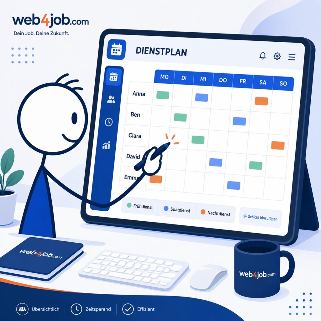 HR leicht gemacht: Mit web4job.com Dienstplan in der Cloud erstellen.